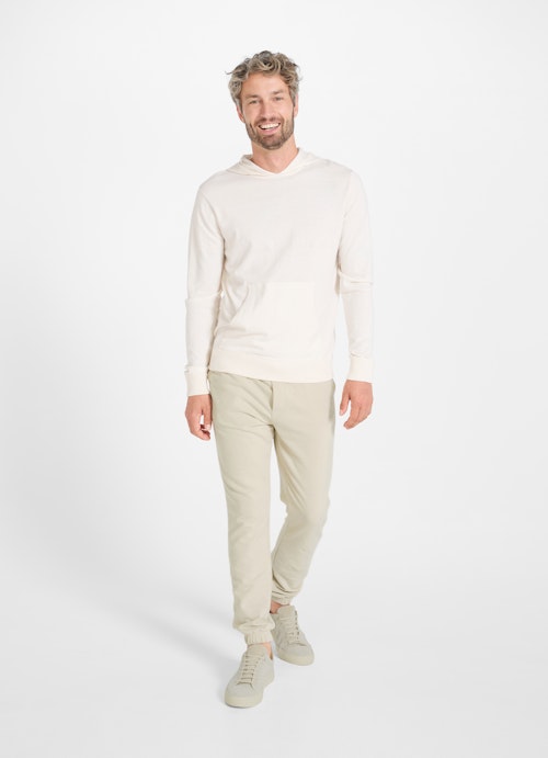 Regular Fit Strick Strick Hoodie eggshell