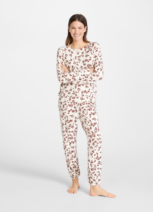 Regular Fit Pants Nightwear - Trousers eggshell