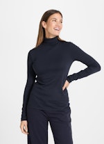 Slim Fit Long sleeve tops Jersey Modal - T-Shirt navy