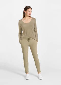 Slim Fit Pants Slim Fit - Sweatpants olive
