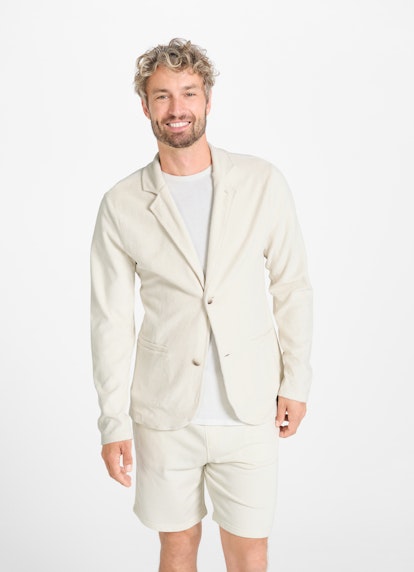 Regular Fit Jacken Frottee - Blazer eggshell