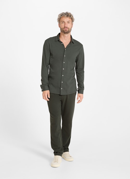 Regular Fit Shirts Jersey - Shirt jungle green