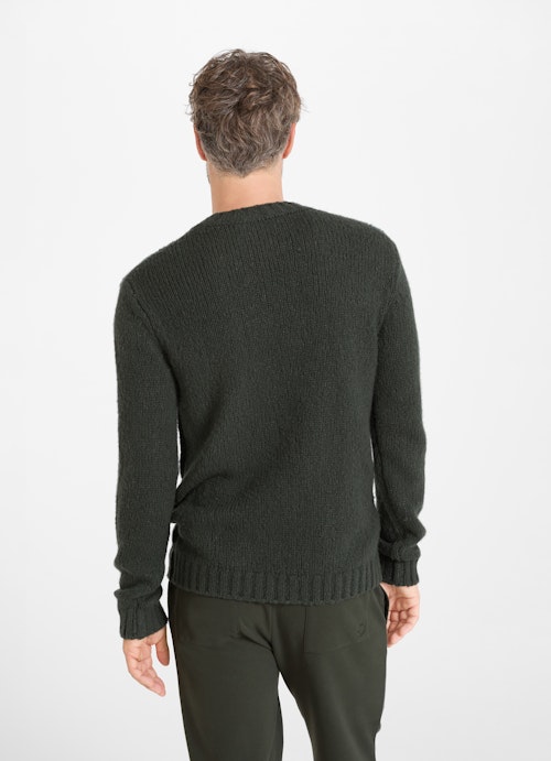 Casual Fit Strick Strick Pullover jungle green