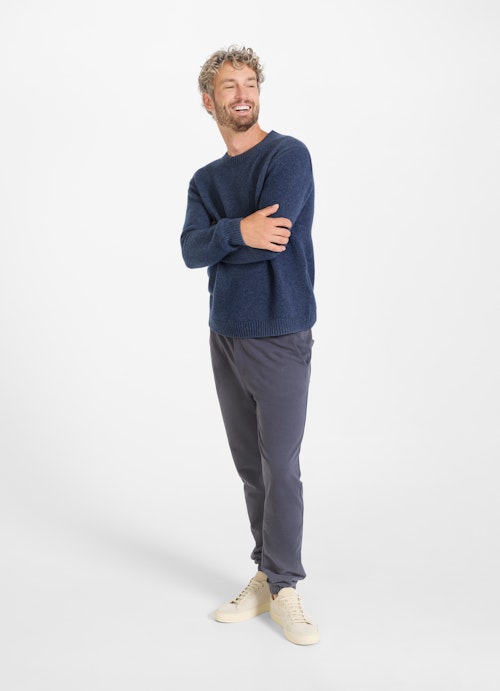 Regular Fit Strick Strick Pullover blue indigo