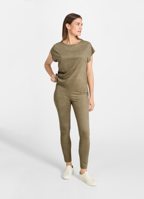 Regular Fit T-shirts Tech Velours - T-Shirt olive