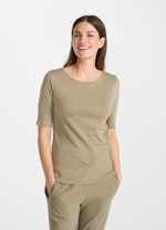 Slim Fit T-shirts Jersey Modal - T-Shirt olive