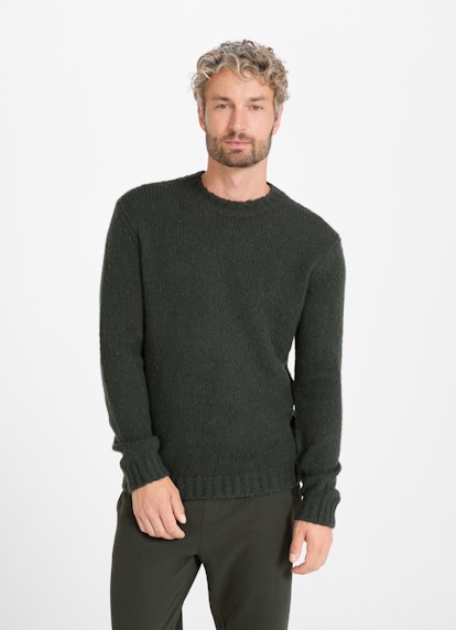 Casual Fit Strick Strick Pullover jungle green