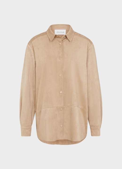 Regular Fit Jackets Tech Velours - Overshirt desert sand