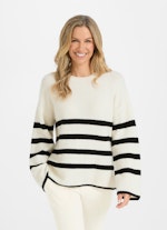 Casual Fit Strick Cashmere Blend - Pullover eggshell