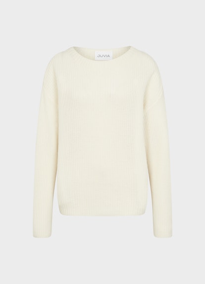 Regular Fit Knitwear Cashmere Blend - Pullover eggshell