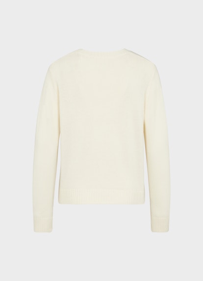 Regular Fit Strick Cashmere Blend - Pullover eggshell