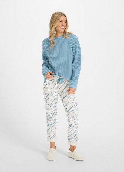 Casual Fit Strick Cashmere Blend - Pullover pacific blue