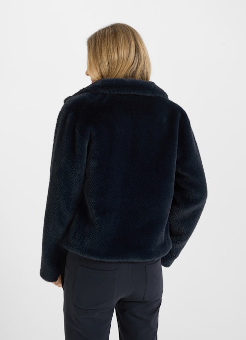 Regular Fit Jackets Faux Fur - Jacket navy