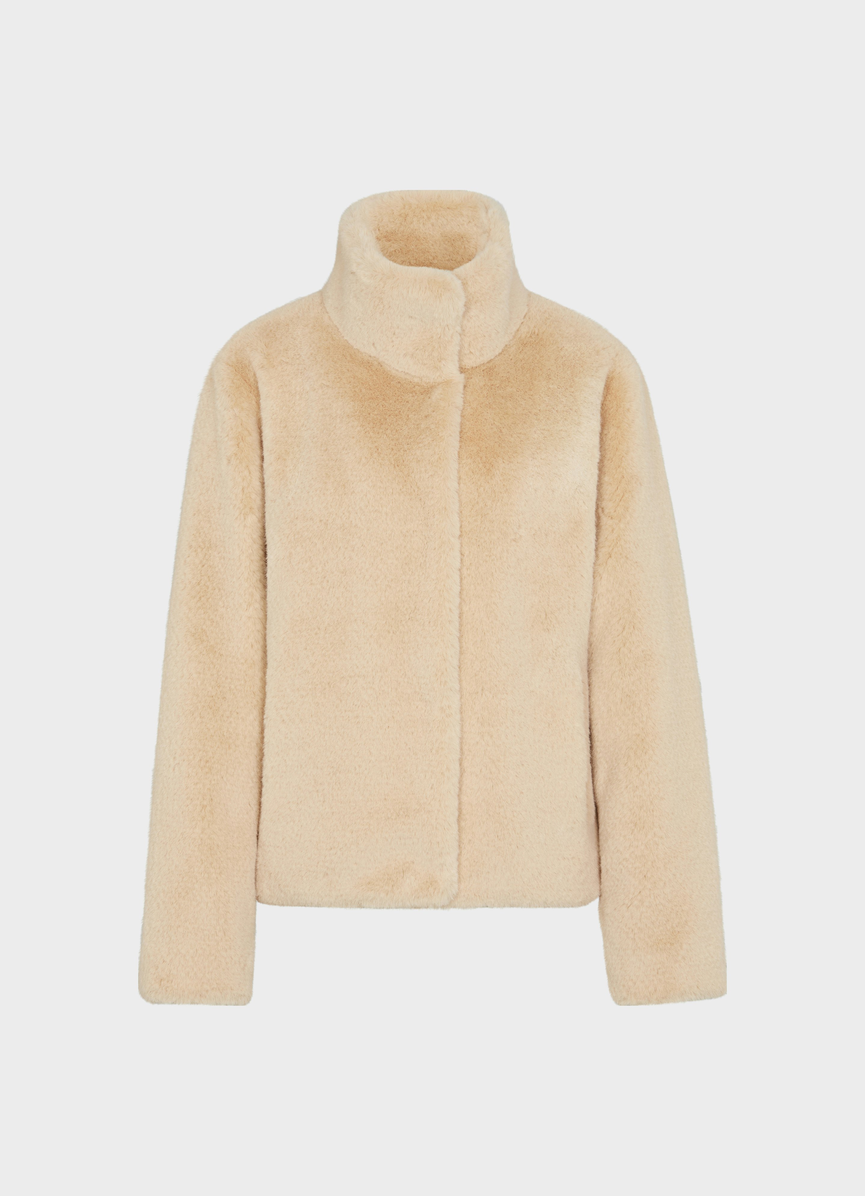 Beige Faux Fur - Jacket Matilda | Buy Jackets online at JUVIA