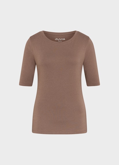 Slim Fit Long sleeve tops Modal Longsleeve cacao