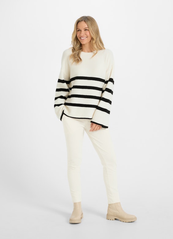 Casual Fit Knitwear Cashmere Blend - Pullover eggshell