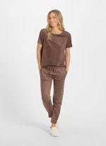 Regular Fit Pants Tech Velours - Trousers cacao