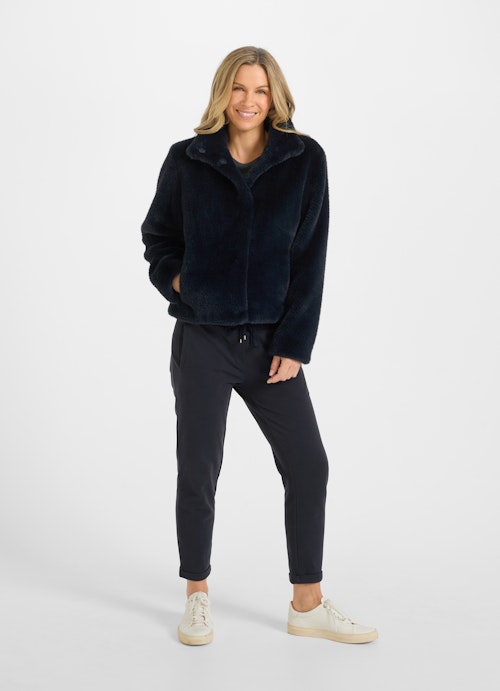 Regular Fit Jackets Faux Fur - Jacket navy