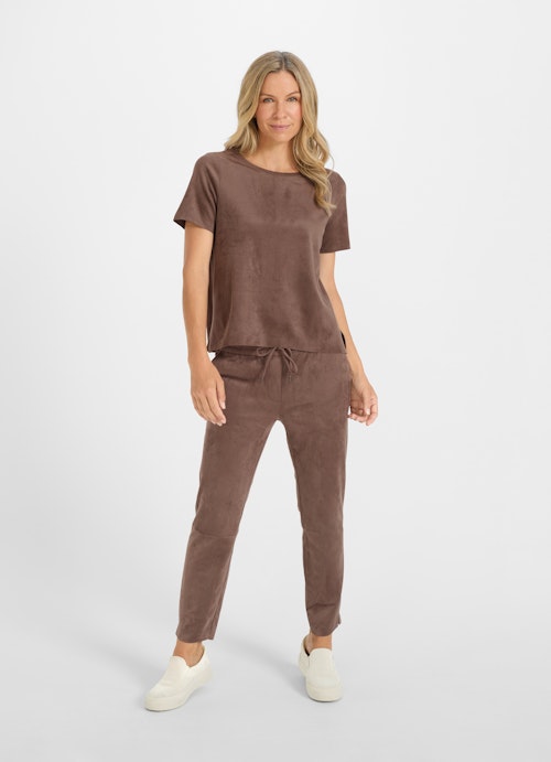 Loose Fit T-Shirts Tech Velours - T-Shirt cacao