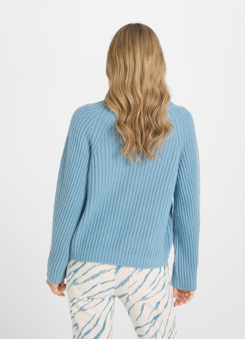 Casual Fit Strick Cashmere Blend - Pullover pacific blue