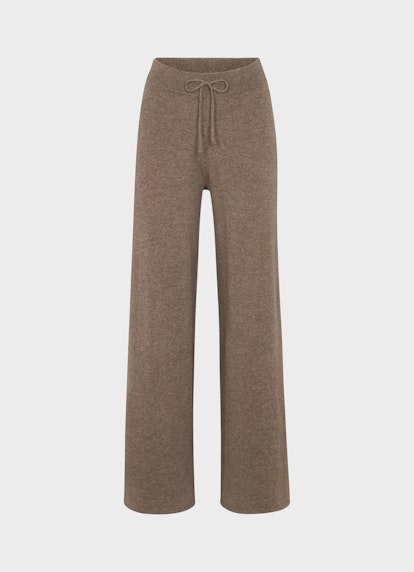 Regular Fit Pants Cashmere Blend - Knitted trousers taupe mel.