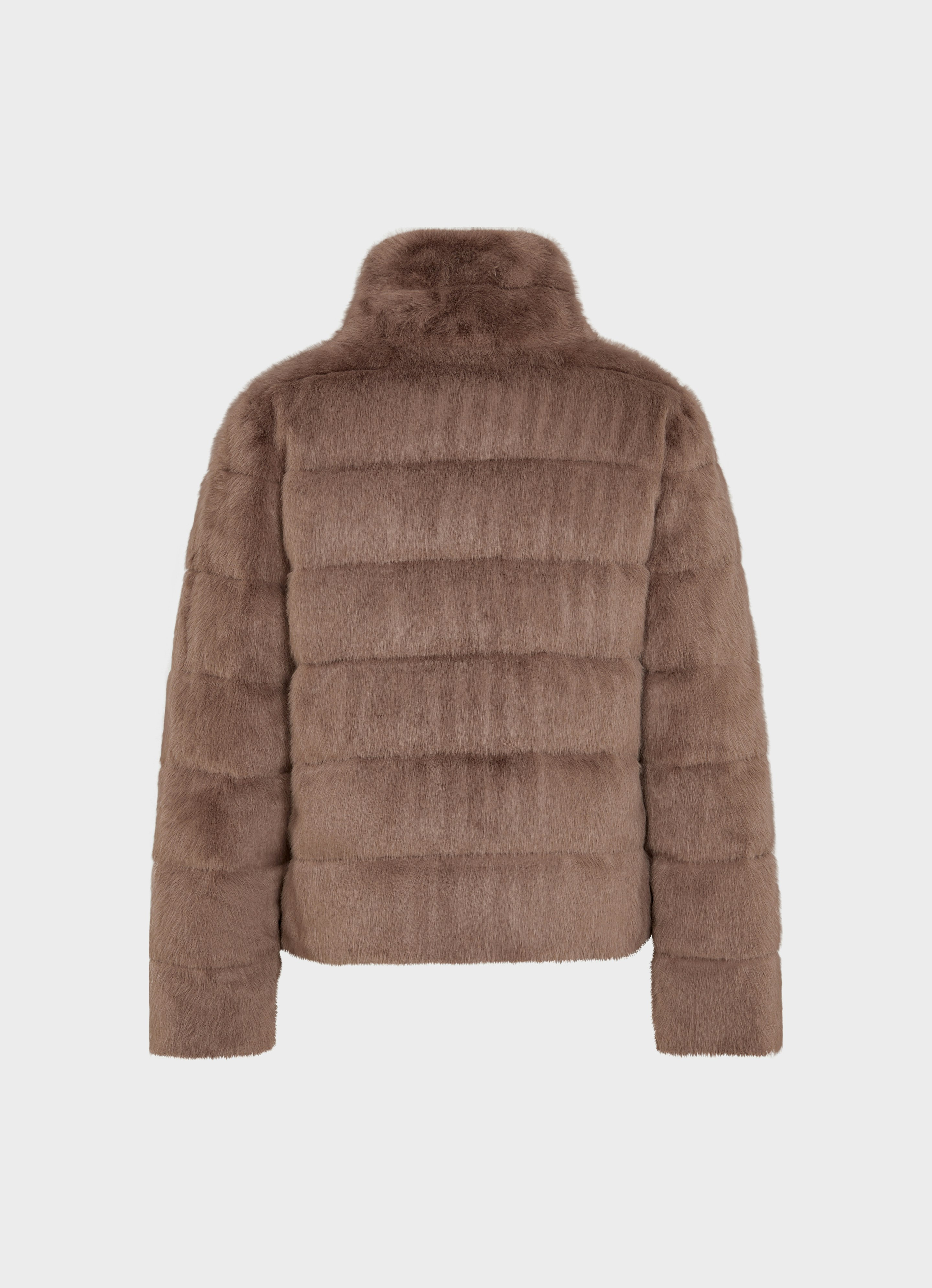 Brown Faux fur - down jacket Fenja | Buy Jackets online at JUVIA