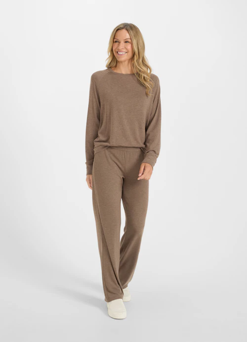 Coupe Wide Leg Pantalons Wide Leg Fit - Pantalon à capuche taupe mel.