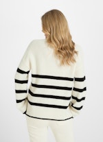 Casual Fit Strick Cashmere Blend - Pullover eggshell