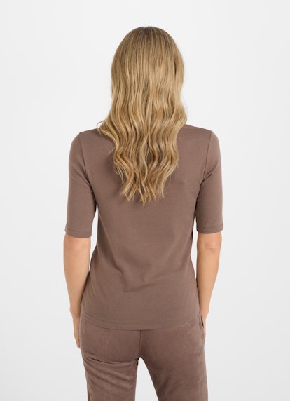 Slim Fit Long sleeve tops Modal Longsleeve cacao