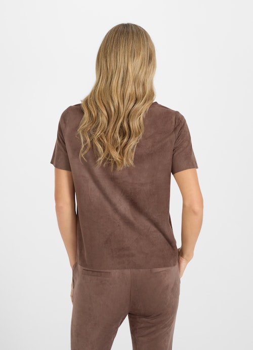 Loose Fit T-Shirts Tech Velours - T-Shirt cacao