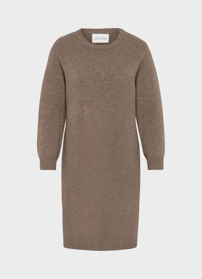 Regular Fit Strick Cashmere Blend - Kleid taupe mel.