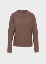 Casual Fit Strick Cashmere Blend - Pullover cacao