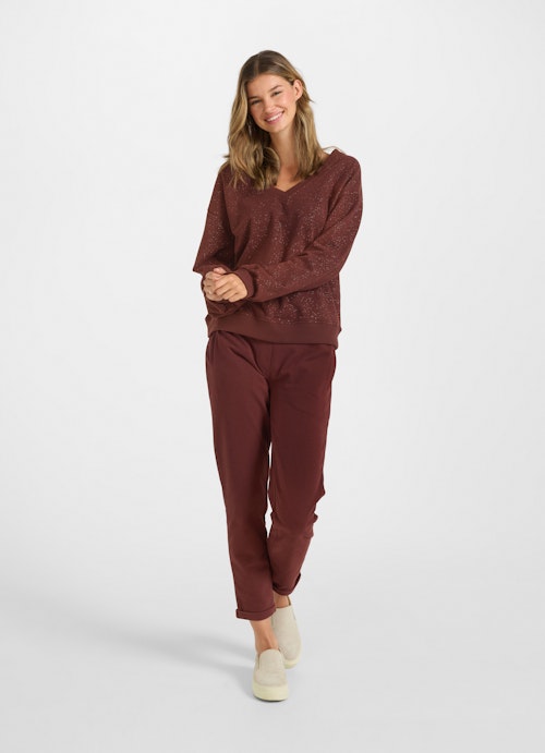 Loose Fit Sweatshirts Glitzer Sweatshirt merlot