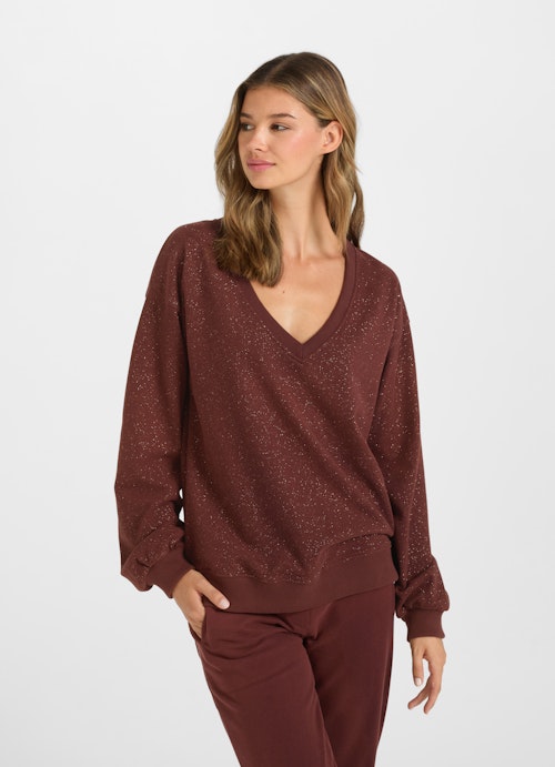 Loose Fit Sweatshirts Glitzer Sweatshirt merlot