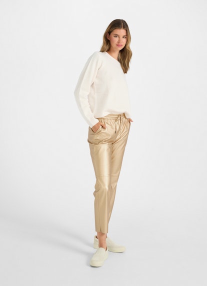 Regular Fit Hosen Tech Leather - Hose desert sand metallic