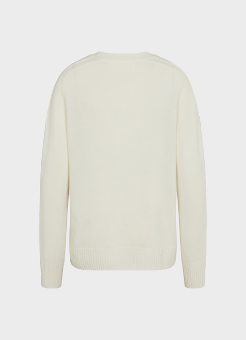 Regular Fit Knitwear Cashmere Blend - Pullover eggshell