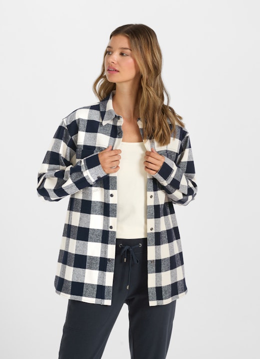 Loose Fit Jackets Shirt navy