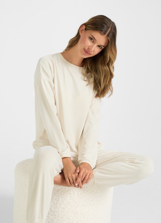 Regular Fit Sweatshirts Nightwear - Sweater eggshell