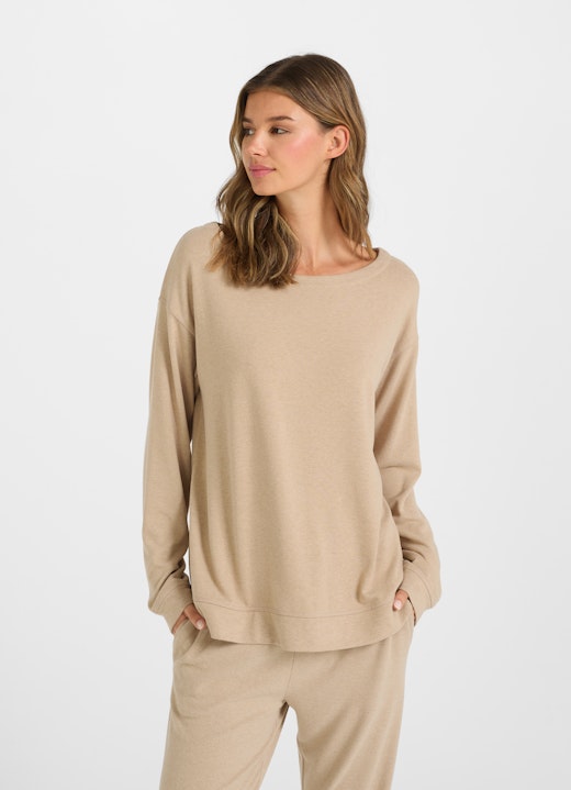 Regular Fit Sweatshirts Nightwear - Sweater camel melange