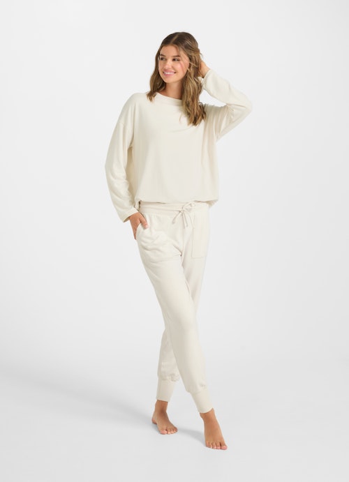 Regular Fit Pants Nightwear - Trousers eggshell