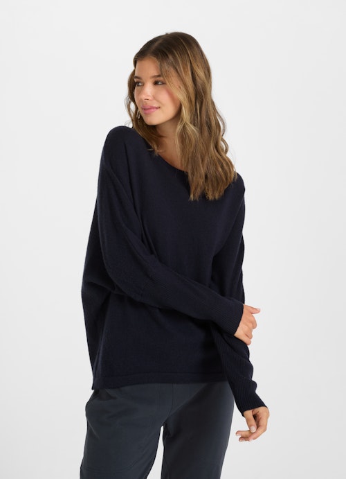 Casual Fit Knitwear Cashmere Blend - Pullover navy