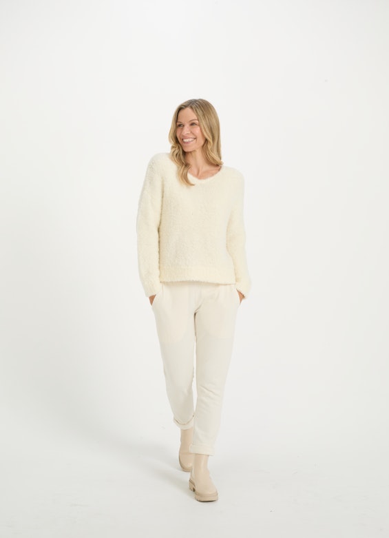 Coupe Regular Fit Maille Pullover eggshell