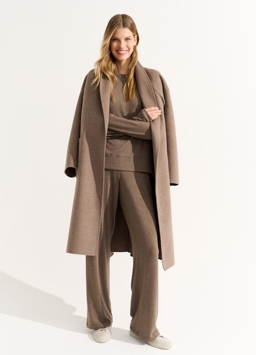 Loose Fit Jackets Doubleface Coat taupe mel.