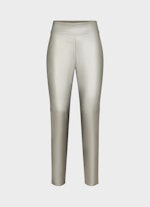 Leggings Pants Tech Leather - Leggings cacao metallic