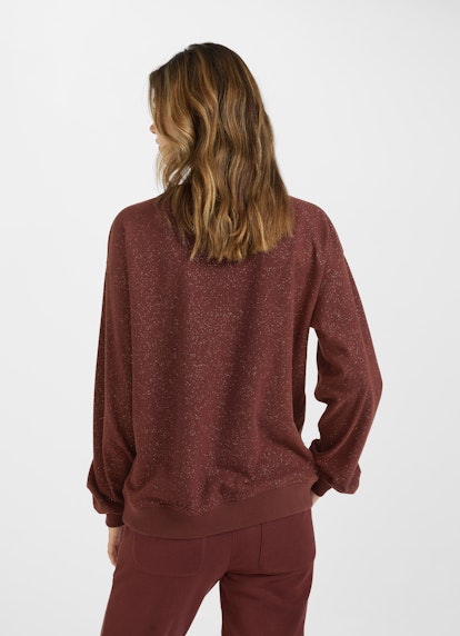 Loose Fit Sweatshirts Glitter Sweatshirt merlot