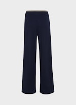 Wide Leg Fit Hosen Monaco Baby Wool Cashmere Hose navy