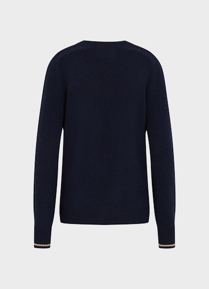 Regular Fit Strick Monaco Baby Wool Cashmere Sweater navy