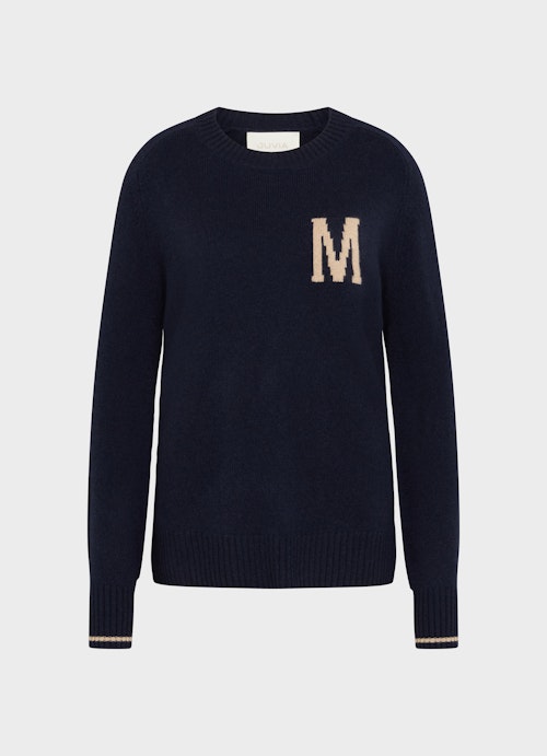 Regular Fit Strick Monaco Baby Wool Cashmere Sweater navy