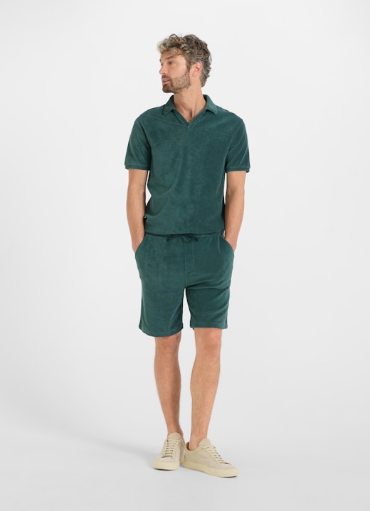 Slim Fit Shorts Terry cloth - Shorts pineneedle