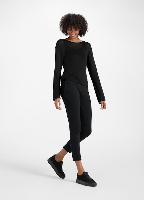 Coupe Regular Fit Pull-over Viskose Blend - Sweater black